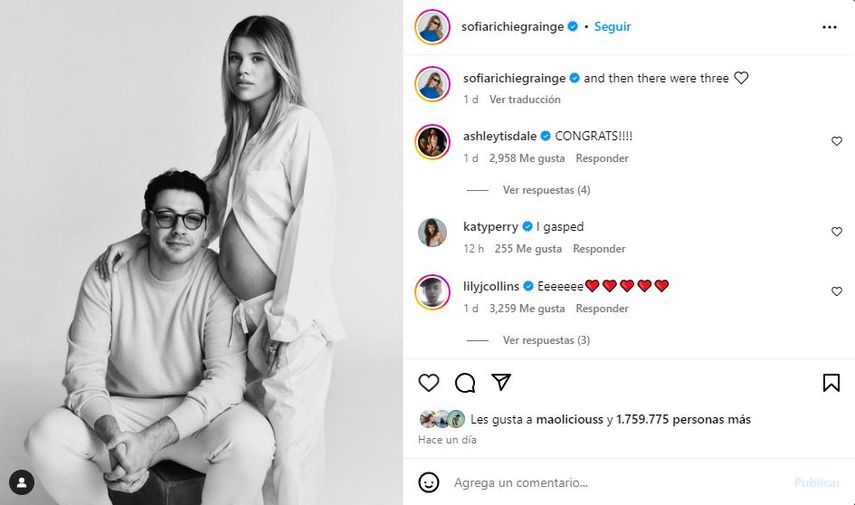 Sofia Richi y Elliot Grainge.