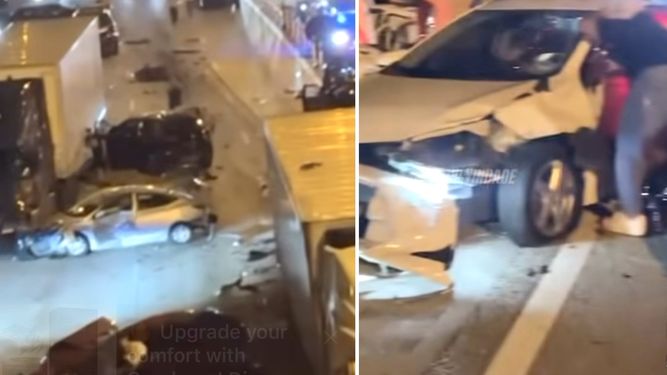 Imágenes del accidente en Miami en Only in Dade.&nbsp;