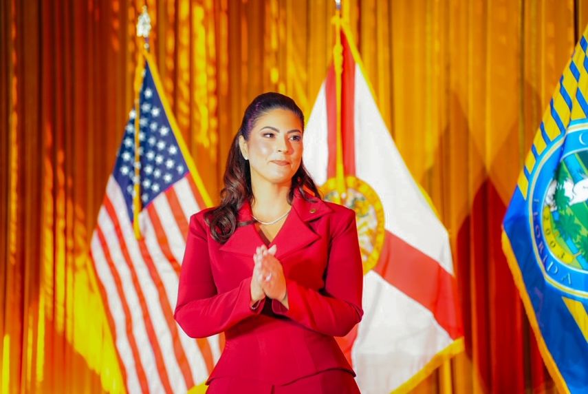 Christi Fraga, alcaldesa de Doral durante el discurso del Estado de la Ciudad.&nbsp;