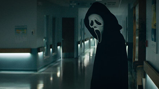 Escena de la película de terror de Paramount Pictures, Scream.