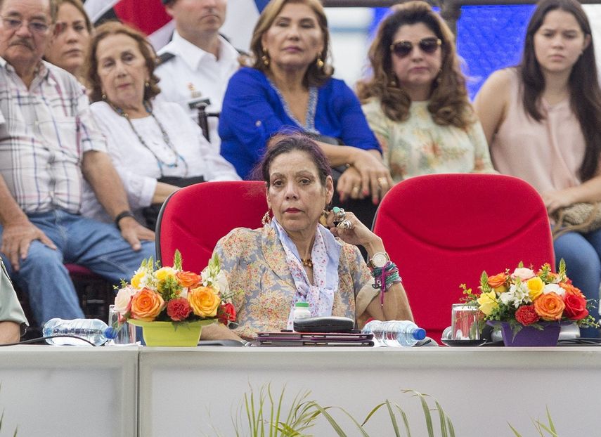 Fotografía de la candidata a la Vicepresidencia, Rosario Murillo, esposa del presidente Daniel Ortega, quienes deben convertirse en el primer matrimonio a cargo del gobierno de Nicaragua.