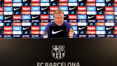 El entrenador del FC Barcelona, Ronald Koeman, en rueda de prensa &nbsp; &nbsp;