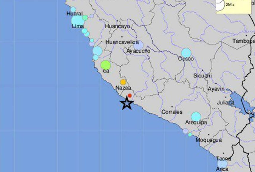 El Instituto Geofísico del Perú (IGP) cifró la magnitud del sismo en 6,8, frente al 7,1 registrado por el Servicio Geológico de Estados Unidos (USGS