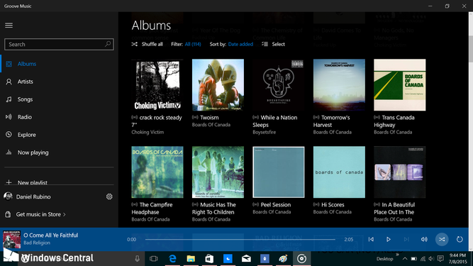 La aplicación móvil Groove&nbsp;Music