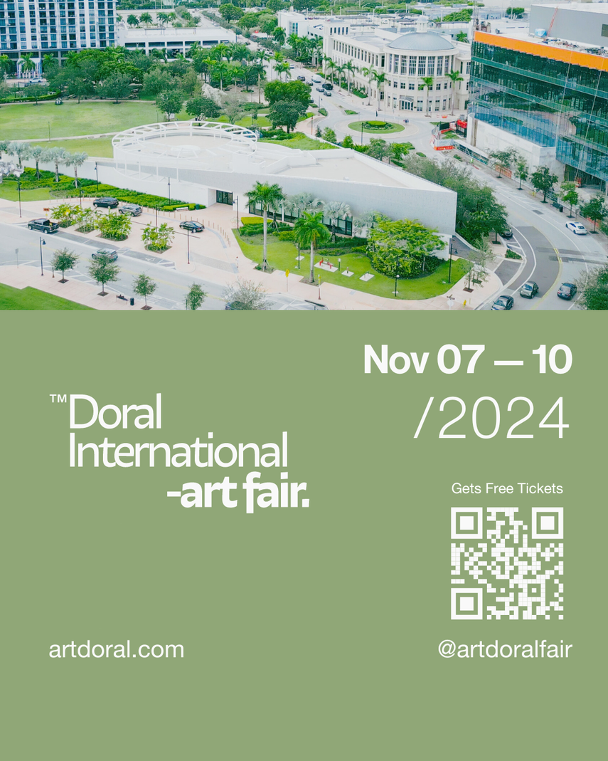 Flyer del Doral International Art Fair 2024.