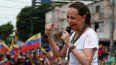 María Corina Machado pronuncia un discurso en la avenida Cuba de Ciudad de Panamá en Panamá, el 23 de mayo de 2026.