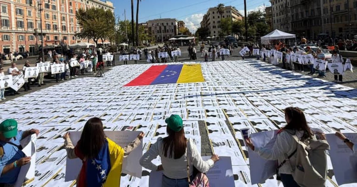 Familiares claman en Roma la liberación de los presos políticos en Venezuela