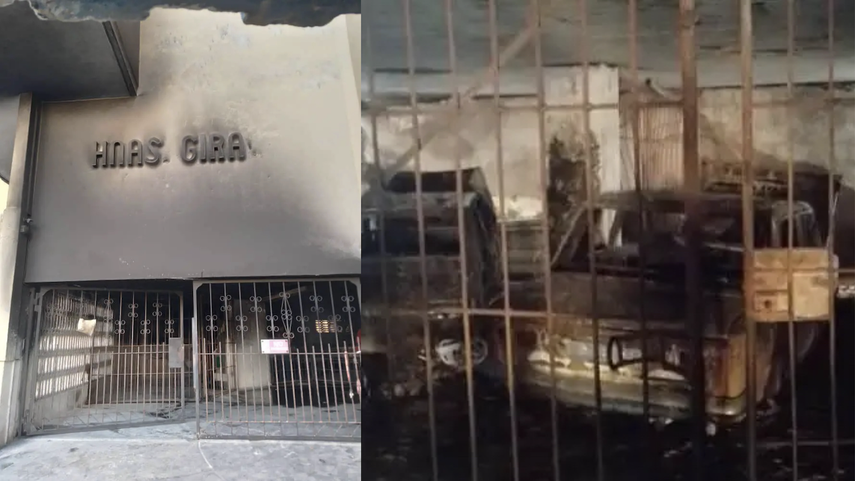 Reportan incendio en el edificio Hermanas Giralt, del Vedado, La Habana, Cuba.