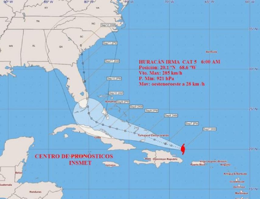 Por la potencial afectación de este organismo a Cuba, se recomienda prestar atención a las informaciones que emita el Centro de Pronósticos del Tiempo del Instituto de Meteorología y la Defensa Civil Nacional.