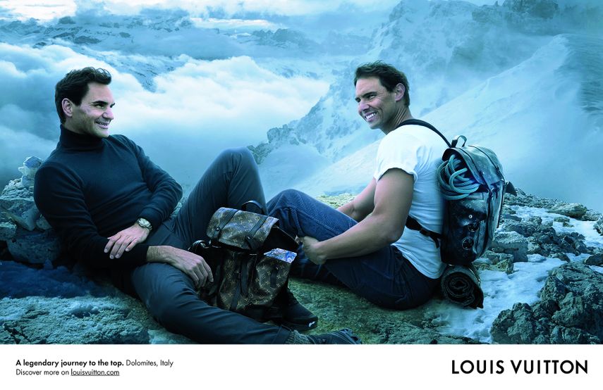 Roger Federer y Rafael Nadal como imagen de la campaña Core Values, de Louis Vuitton.