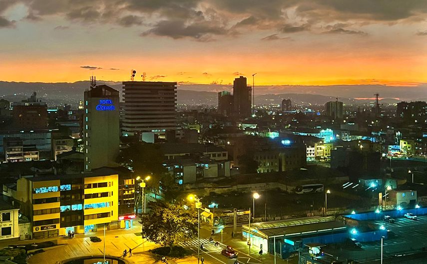 Vista parcial de Bogotá, capital de Colombia.