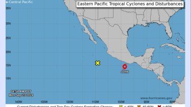 El Centro Nacional de Huracanes está emitiendo advertencias sobre la Tormenta Tropical John, ubicada justo al sur de México.