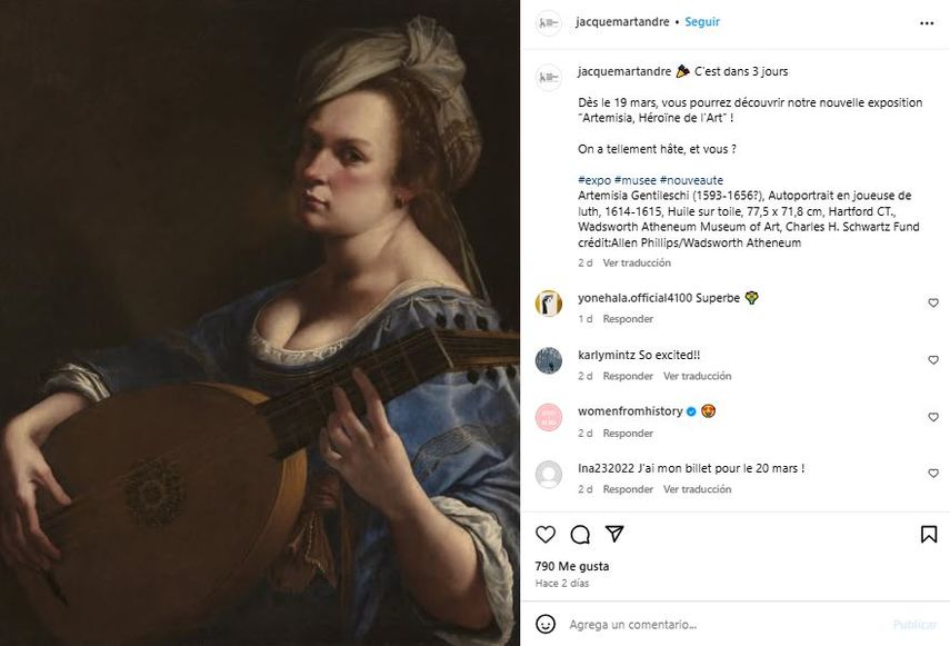 El Museo Jacquemart-André acoge expone la muestra Artemisia, heroína del arte.