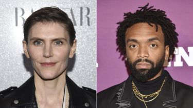 A la derecha, Gabriela Hearst en la gala del Lincoln Center Corporate Fund en honor a Coach en Nueva York el 29 de noviembre de 2018; y el dise&ntilde;ador de Pyer Moss Kerby Jean-Raymond en los premios Footwear News Achievement 2019 en Nueva York el 3 de diciembre de 2019.&nbsp;El Consejo de Dise&ntilde;adores de Moda de Estados Unidos otorg&oacute; sus mayores premios a estos dise&ntilde;adores.&nbsp;