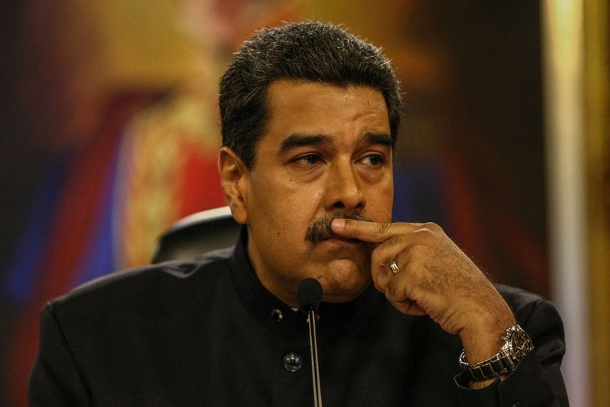 El presidente de Venezuela,&nbsp;Nicolás&nbsp;Maduro, durante una rueda de prensa con corresponsales internacionales el jueves 22 de junio de 2017, en Caracas, Venezuela.