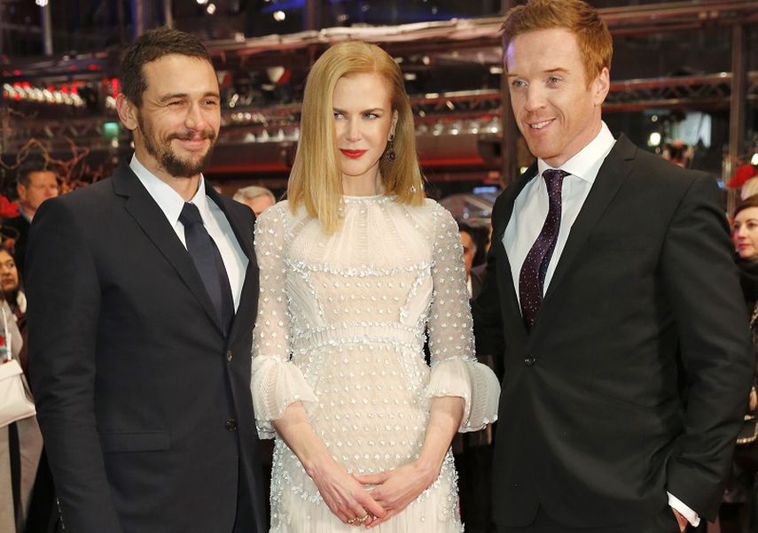 James Franco, Nicole Kidman  y Damian Lewis posan en la alfombra roja en Berlín. (AP)