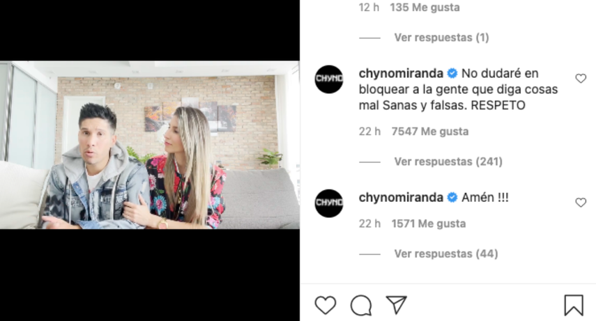 Chyno Miranda y Natasha Araos