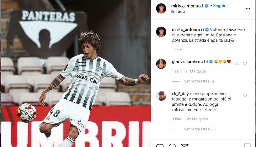Se dice que un clip de Antonucci sonriendo y bailando una canci&oacute;n unas horas despu&eacute;s de la derrota del Vitoria ante Boavista enfureci&oacute; al club, y provoc&oacute; una disculpa p&uacute;blica del jugador.