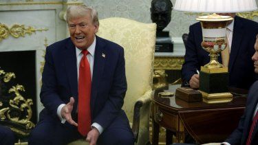 El presidente Donald Trump ofrece declaraciones a la prensa en la Casa Blanca.&nbsp;