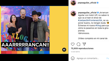 Pepe, Leonardo y Ángela Aguilar.