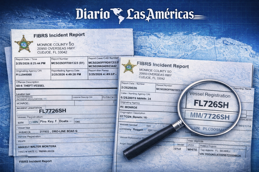 Imagen de referencia del reporte policial emitido por la Oficina del Sheriff del Condado Monroe. &nbsp;