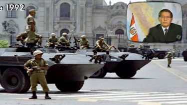 Momento cuando se desarrollaba el golpe al Congreso de Perú, ordenado por Alberto Fujimori.&nbsp;