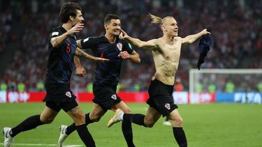 Croacia vence a Rusia en cuartos de final en el Mundial Rusia 2018.
