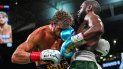 Floyd Mayweather conecta un golpe en el rostro del youtuber Logal Paul en una pelea de exhibición realizada en Miami el 6 de junio de 2021 Floyd Mayweather conecta un golpe en el rostro del youtuber Logal Paul en una pelea de exhibición realizada en Miami el 6 de junio de 2021