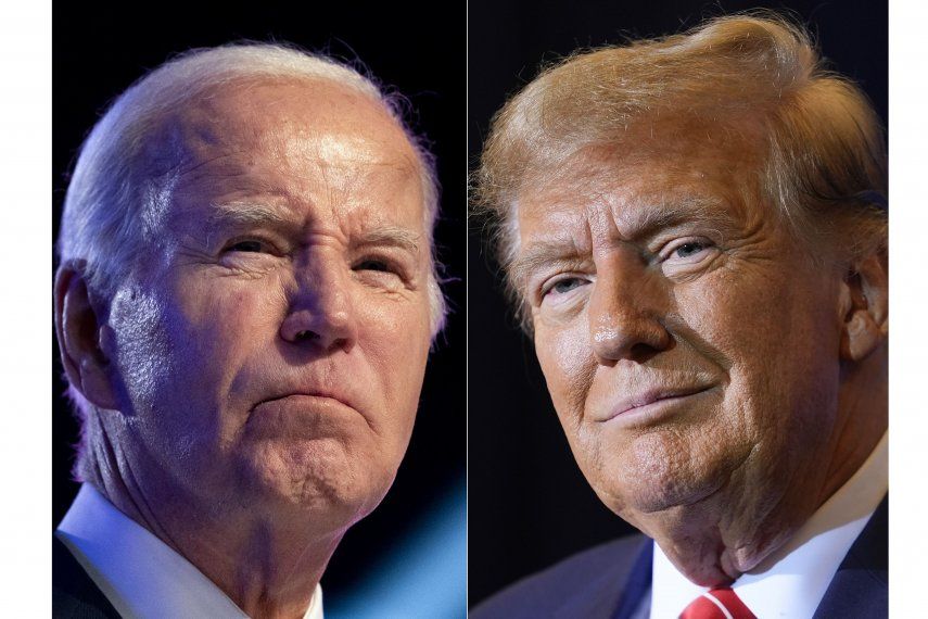 El presidente de Estados Unidos Joe Biden y el expresidente Donald Trump.