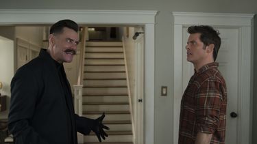 James Marsden y Jim Carrey en Sonic.