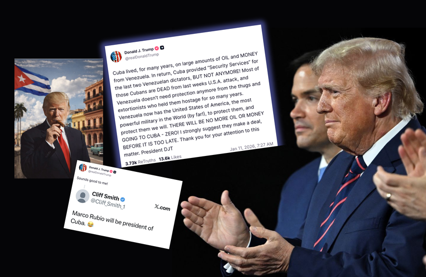 Trump envió un mensaje al régimen en Cuba, el 11 de enero de 2026, tras compartir una publicación que apuntaba a Marco Rubio como el nuevo presidente de la isla.&nbsp;