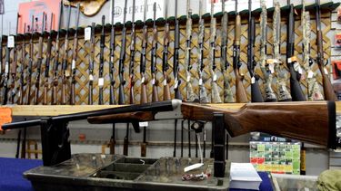 En esta fotografía del 16 de mayo de 2006 se muestran unos rifles en una tienda de Ottawa, Canadá.