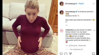 Fernanda Castillo a pocos días de dar a luz.