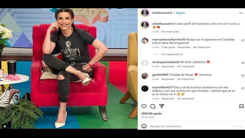 La actriz y presentadora mexicana Verónica Toussaint.