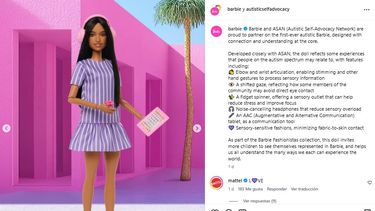 Mattel presenta la primera muñeca Barbie con autismo.&nbsp;