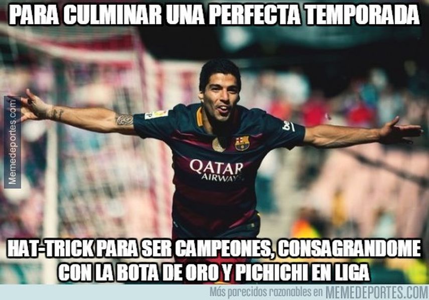 Luis Suárez terminó como el mejor goleador en España. (TWITTER)