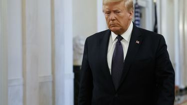 El presidente Donald Trump llega a un evento en la Casa Blanca, el mi&eacute;rcoles 17 de junio de 2020, en Washington.&nbsp;