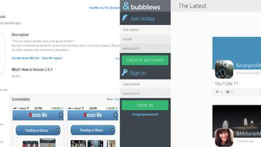 Bonzo Me paga a sus usuarios hasta 80% de sus ingresos publicitarios por los mensajes más populares y Bubblews  paga en base al número clics. (Foto captura Bonzo Me & Bubblews)
