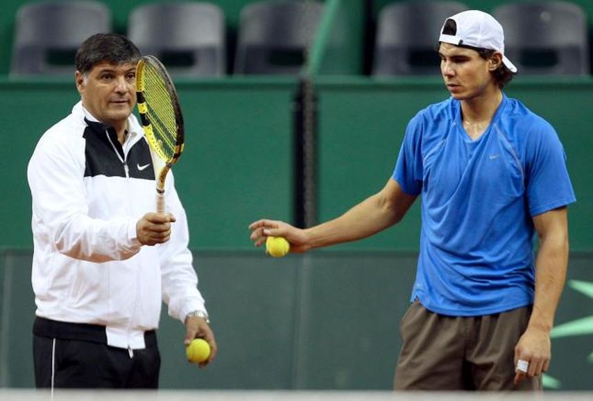 El tío de Rafa, Toni Nadal, ha sido su entrenador durante toda su carrera