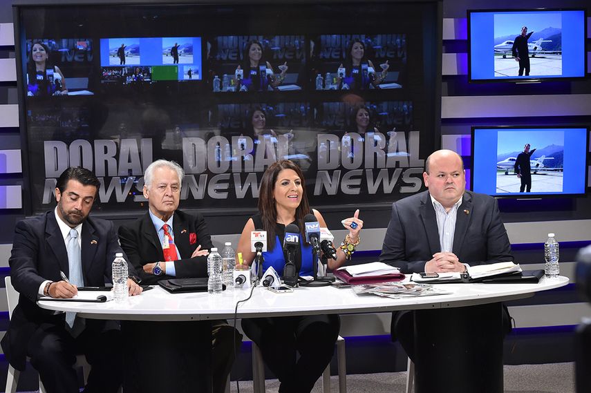 Juan Carlos Amaro, Francisco Tosta, Gianfranco Napolitano y Patricia Poleo (GISELLE SANTALUCCI)