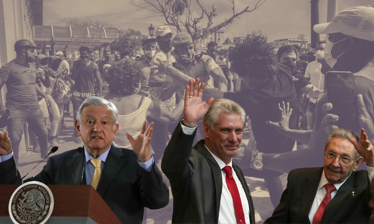 El presidente de México Andrés Manuel López Obrador, el designado gobernante cubano Miguel Díaz-Canel y el dictador Raúl Castro. El presidente de México Andrés Manuel López Obrador, el designado gobernante cubano Miguel Díaz-Canel y el dictador Raúl Castro.