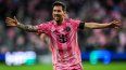 El atacante argentino Lionel Messi, del Inter Miami, celebra luego de anotar un gol en un partido, el 4 de abril de 2026.
