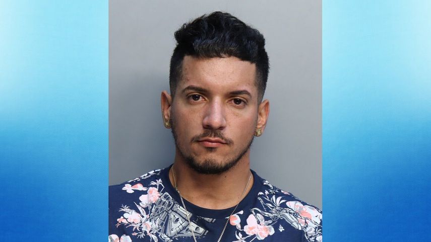 Reinier Delgado Álvarez, arrestado en Miami.