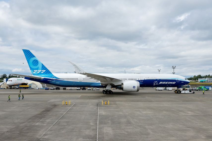 Una aeronave del modelo 777X que se encuentra bajo pruebas.