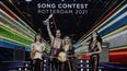 El grupo Maneskin de Italia celebra tras ganar el Festival de la Canción de Eurovisión, en Rotterdam, Holanda, el 22 de mayo de 2021.&nbsp;