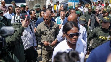 El alcalde de Nueva York, Eric Adams, llega a Necoclí, Colombia, el sábado 7 de octubre de 2023.&nbsp;