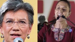 La ex alcaldesa de Bogotá, Claudia López y la presidenta electa de México Claudia Sheinbaum
