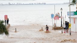 Efectos que las lluvias torrenciales han provocado en Los Alcázares, a 11 de octubre de 2025, en Los Alcázares, Murcia (España).&nbsp;