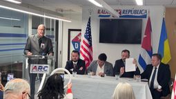 Conferencia de prensa en la sede de la Asamblea de la Resistencia Cubana, el martes 11 de noviembre de 2025. Conferencia de prensa en la sede de la Asamblea de la Resistencia Cubana, el martes 11 de noviembre de 2025.