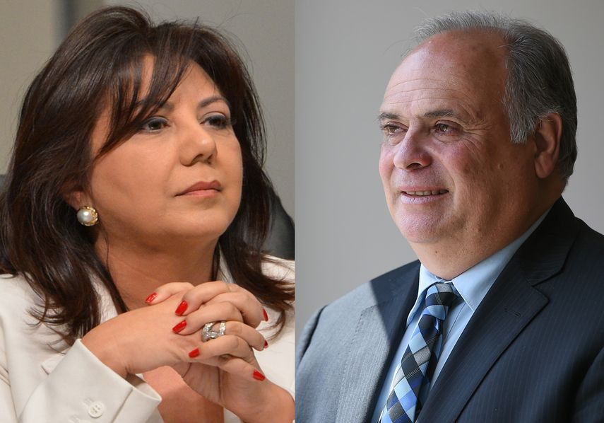 Los candidatos Sandra Ruiz y Juan Carlos Bermúdez (ARCHIVO)